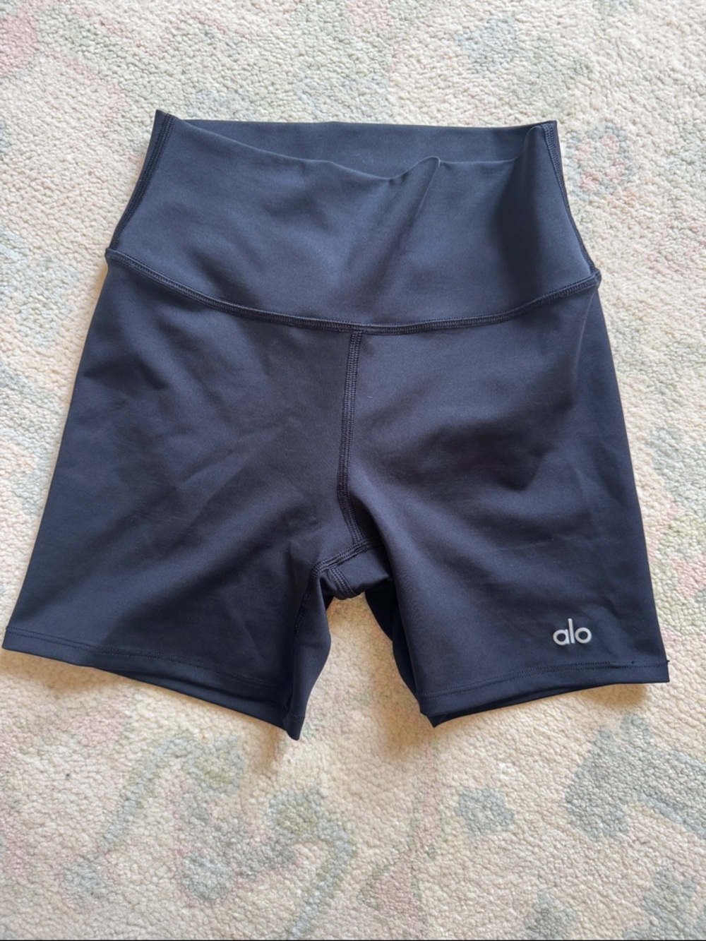 ALO Yoga black  High-Waist Bike Shorts